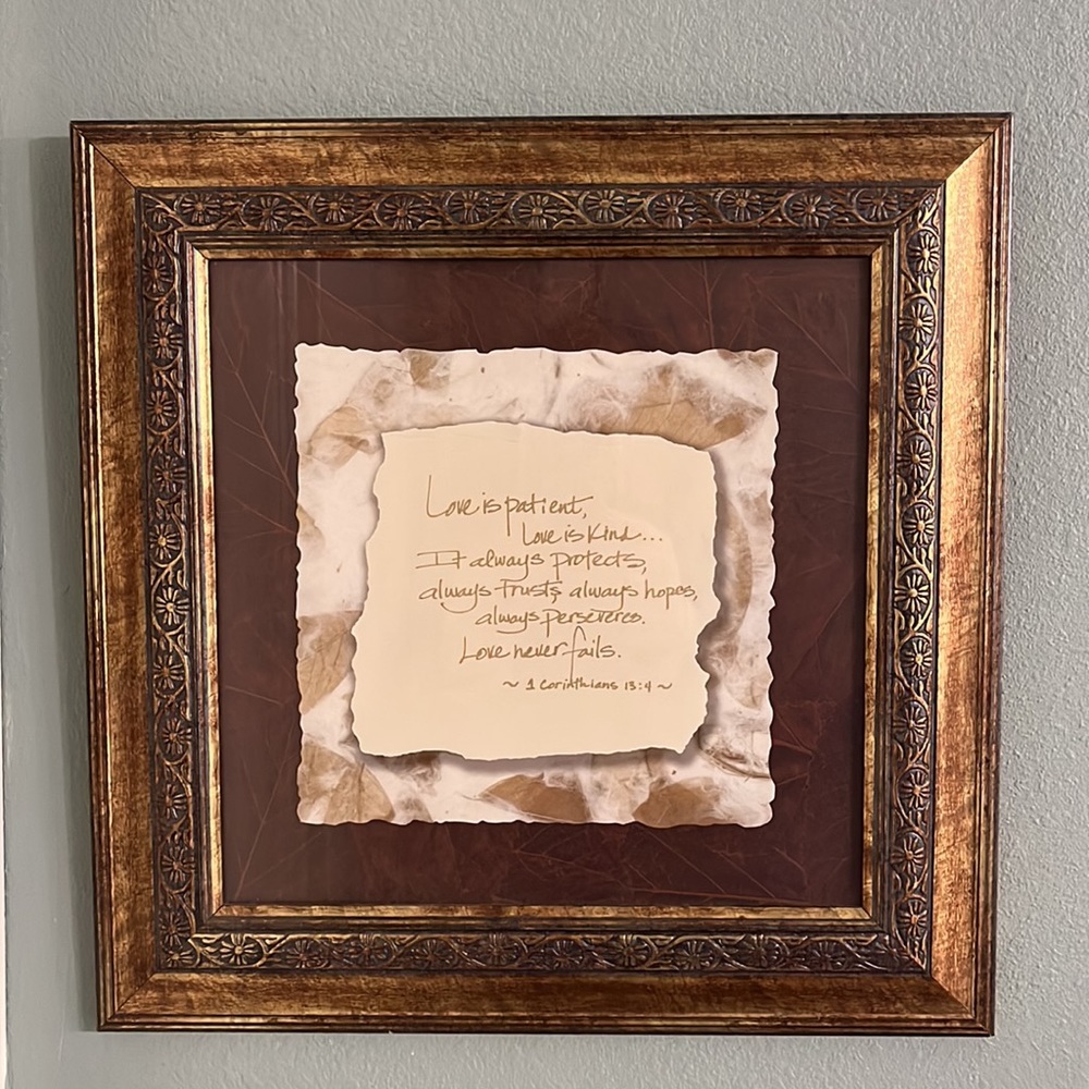Love is patient, Love is kind…. 1 Corinthians 13:4